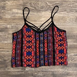 Forever 21 Adjustable Straps Crop top tank top, S